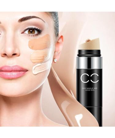 CC Cream Foundation Stick with Air Cushion Sponge | Full Coverage Concealer | Moisturizing Brightening Nude Makeup - Best Pigment Liquid Foundation - Buy Online on GoSupps.com