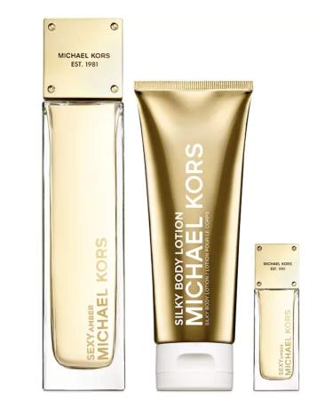 MICHAEL KORS SEXY AMBER 3.4 OZ GIFTSET WITH .24 MINIAND 3.4 OZ BODY CREAM - Buy Online on GoSupps.com