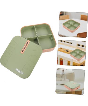 OUNONA Dried Storage Multiple Nut Candy Lid Candies Fruit Case Design Food Organizer Household 25.5X6CM Light Green - Buy Online on GoSupps.com