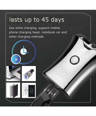 Electric Mini Travel Shaver for Men - Pocket Size Washable Razor | Rechargeable Cordless Shaving - Silver - Buy Online on GoSupps.com