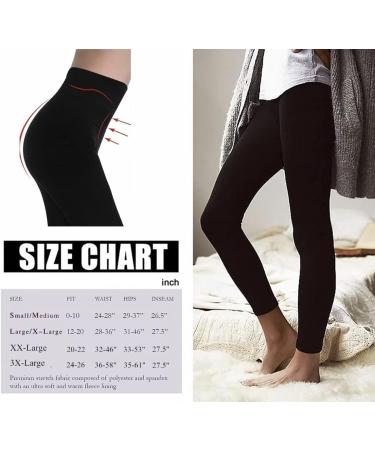 Fleece Lined Women's Thermal High Waist Yoga Pants - Black | Tummy Control, Slimming Workout Leggings - Buy Online on GoSupps.com