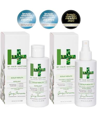 Hair Doctor Vegan Scalp Exfoliator & Smoothing Spray Set - Dry Scalp Treatments - Scalp Protection & Dandruff Treatment - Buy Online on GoSupps.com