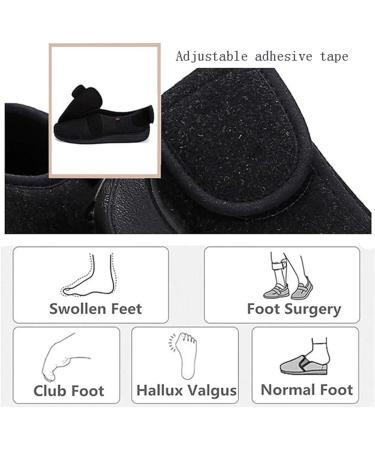 Plus Size Adjustable Breathable Diabetic Shoes for Women - Cozy Orthopedic Footwear for Swollen Feet & Edema - Size 8 Blue - Buy Online on GoSupps.com