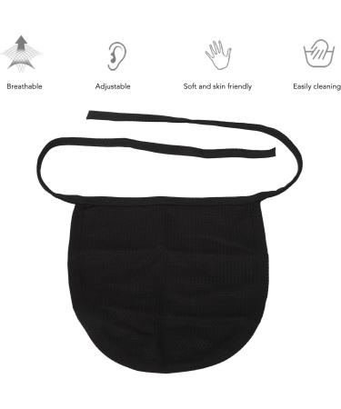 Narrow Air Tubes Cover | Breathable Cotton Tracheostomy & Laryngectomy Protection | Dustproof Stoma Cover - Black - Buy Online on GoSupps.com