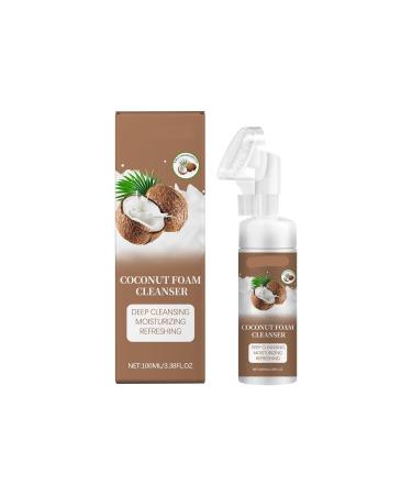Coconut Foam Facial Cleanser - Gentle Pore Cleansing Refreshing Hydration For Acne-Prone Skin Remove Blackheads & Dirt Restore Skin Balance(2PCS)