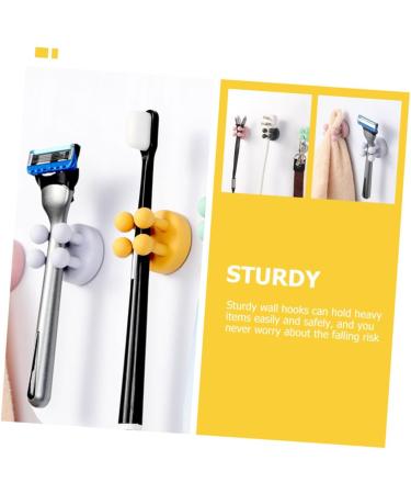 Alipis 24 STK Silicone Razor Hooks & Toothbrush Holder - Versatile Shower & Bathroom Utensils Wall Bracket for Towels & Luffa - Buy Online on GoSupps.com