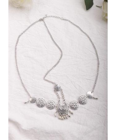 Missgrace Bohemian Vintage Silver Headband with Tassels & Pearls for Women and Girls - Buy Online on GoSupps.com