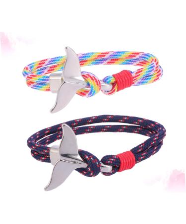 CLISPEED 2pcs Coastal Bracelets Matching Bracelets for Couples Bracelets for Women Couples Wrist Band Men Rope Bracelet Gift for Men Nautical Bracelet Couples Gifts Anchor Wristband Lovers - Buy Online on GoSupps.com