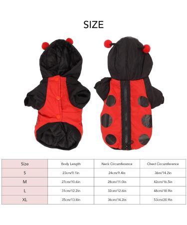 Bagima Ladybug Dog Costume - Warm Hooded Sweater for Small Dogs | Halloween & Winter Clothing | XL Black Enchanting Design - Buy Online on GoSupps.com