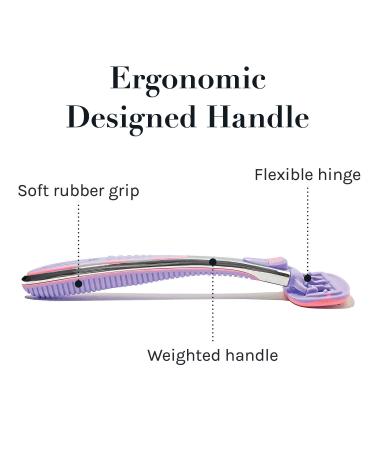 AOA Studio Women's 5-Blade Razor Set with Aloe and Vitamin E Strip Cleanest, Closest, Most Comfortable Shave - Buy Online on GoSupps.com