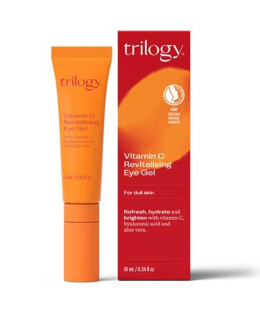 Trilogy Vitamin C Revitalising Eye Gel  0.34 Fl Oz - With Hyaluronic Acid and Aloe Vera - Refresh  Hydrate & Brighten Dull Skin  Reduce the Look of Puffiness and Dark Circles