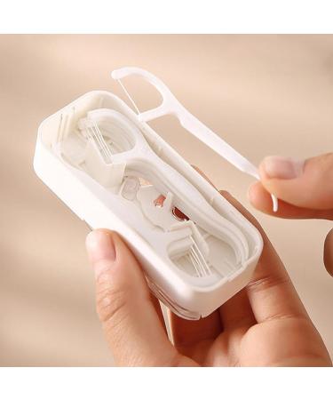 Portable Travel Tooth Floss Donors - 4 Pack with 48 Reusable Dental Floss Picks | Automatic Dispensing Case for Oral Hygiene - Buy Online on GoSupps.com