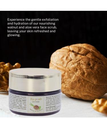 Walnut & Aloe Vera Face Scrub | Exfoliate Dull Dry Skin | International Shipping Available - Buy Online on GoSupps.com