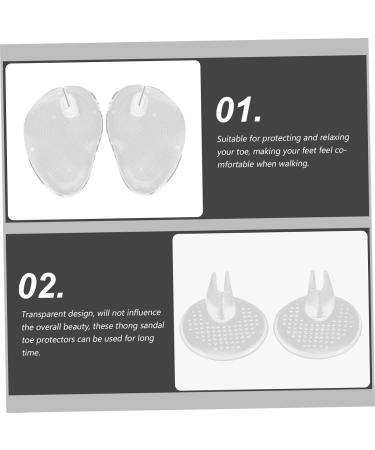 FOMIYES Silicone Toe Pads - Non-Slip Clip Toe Guards for Thong Sandals & Flip-Flops - 4 Pairs Clear Cushion Protectors - Buy Online on GoSupps.com