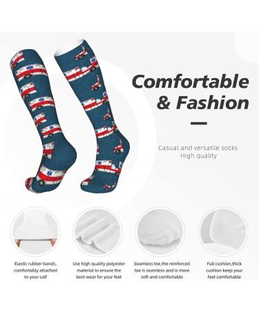 Ambulance EMS Compression Socks for Men & Women - 15-20 mmHg Support for Running & Cycling - Star of Life Design - Buy Online on GoSupps.com