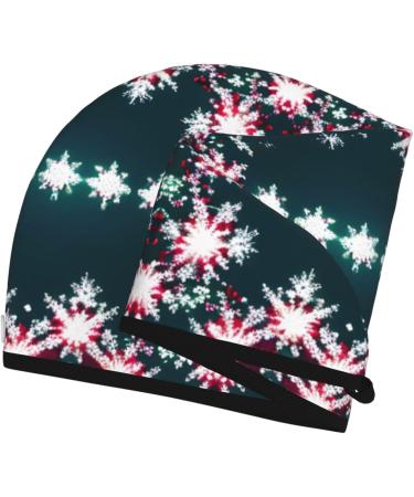 Merry Christmas Coral Velvet Dry Hair Cap with Buttons | Anti Frizz Caps for Curly & Thick Hair - Buy Online on GoSupps.com