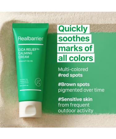 Real Barrier Cica Relief Rx Calming Cream 60ml | Redness Relief & Moisturizing Lotion for Sensitive Skin | Fast Hydration | Korean Skincare - Buy Online on GoSupps.com