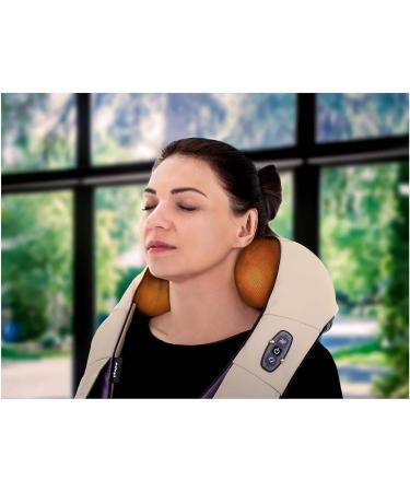 Physa Neck Massage Device - Heated Neck & Shoulder Massager Pillow with 8 Heads & Dual Direction - PH-24NM-1 (Beige) | International Shipping - Buy Online on GoSupps.com