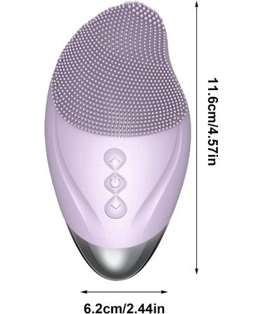 Shurzzesj Facial Cleansing Brush Soft Silicone Face Brush Rechargeable Vibrating Waterproof Simple Skin Care Tools for Deep Cleansing Exfoliation & Firming Purple (English) - Buy Online on GoSupps.com