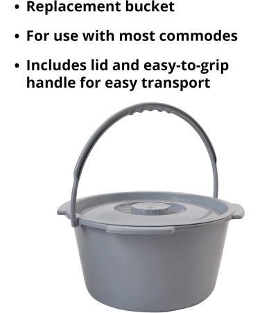 McKesson Commode Replacement Bucket with Handle and Lid - 7.5 qt - 1 Count - Buy Online on GoSupps.com