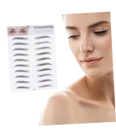 NOLITOY 2pcs 3d Eyebrow Stickers Natural Eyebrow Sticker Imitation Eyebrow Stencils Eyebrow Trimming Tool 6d