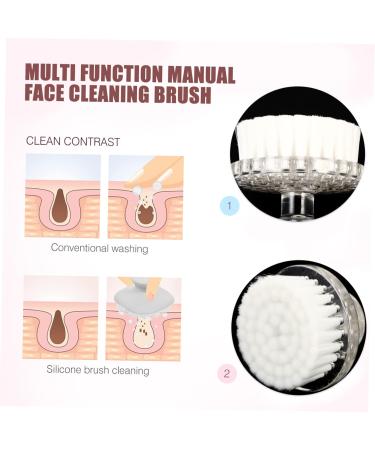 Mikinona Cleansing Brush Face Wash Brush Manual Face Brush Plastic Cleaner Facial Scrubber for Face Exfoliating Nose Face Scrub Brush Durable Face Brush Creative Face Brush Multifunction Pp - Buy Online on GoSupps.com