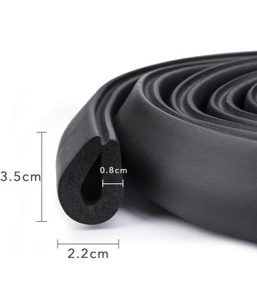 Vicloon Edge Protectors 2M * 2 Sets Foam Safety Strip Kids Anti Collision Strip Thicken Soft Protective Edge Corner Guard for Baby Kids and Child - Black - Buy Online on GoSupps.com