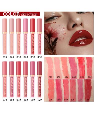 INTEROOKIE Makeup Water Gloss Lip Glaze Mirror Lip Honey Liquid for Natural and Long Lasting Moisturizing NonFading Lip Color 12 - Buy Online on GoSupps.com