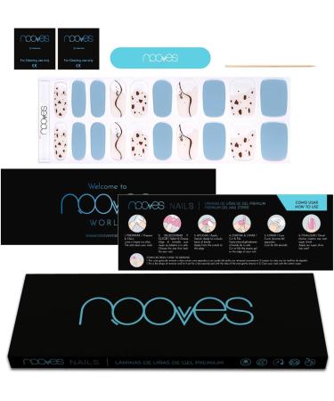  NOOVES NOOVES Enigma Veil Pack of 20 Premium Semi-Cured Nail Gel Sheets with 1 Nail File and 1 Vegan Orange Stick - Buy Online on GoSupps.com