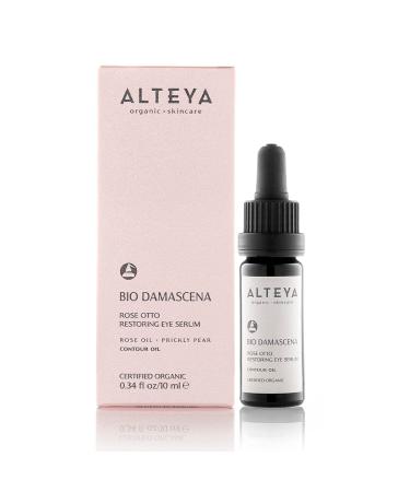 Alteya Organics Eye Serum - USDA Certified Organic Skin Care 0.34 Fl Oz - Bio Damascena Award-Winning Treatment with Bulgarian Rose Oil - Buy Online on GoSupps.com