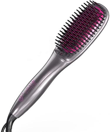 Double Ionic Hair Straightener Brush - Black | Multi Styler for Effortless Styling - Buy Online on GoSupps.com