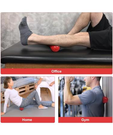 Uraqt Fascia Ball Set - Hedgehog Massage Balls for Muscle Tension Relief | Ideal for Feet Back Neck & Hands (Red) - Buy Online on GoSupps.com