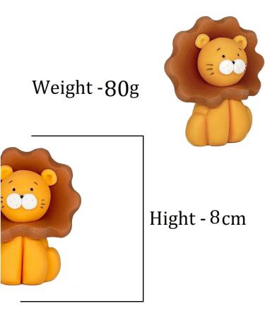 Personalised Lion Cake Topper - Edible Fondant Safari Jungle Cupcake Birthday Decoration with an Edible Glue - Party Supplies - Buy Online on GoSupps.com