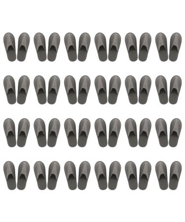 KMOCEPLY 24 pairs of unisex house shoes with a closed toe area non-slip disposable slippers disposable house shoes for guests mass house spa house shoes for family guests hotels at home wedding 42 EU far gray