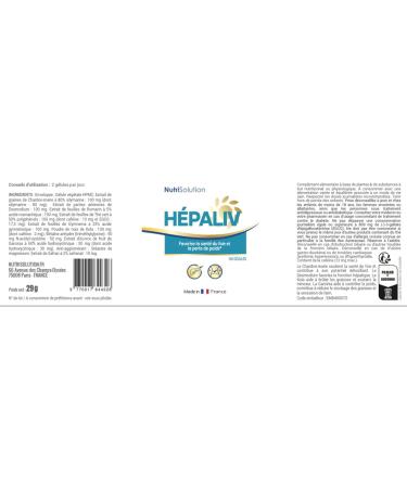 HepaLiv by Nutrisolution | Liver Health & Weight Loss Supports | Powerful Fat Burner | With Saffron Rosemary Kola Nuts | Made in France - Buy Online on GoSupps.com
