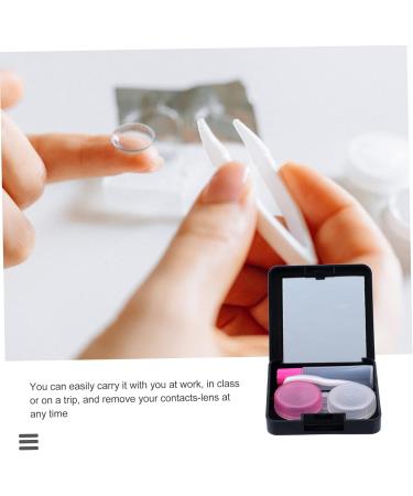 Solustrie 9-Sentence Contact Lens Container with Tweezers & Mirror - Halloween Lens Carrier Bag - Portable Glasses Frame & Black Bracket - Set of 3 (6.5x6.5x2cm) - Buy Online on GoSupps.com