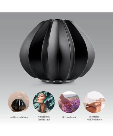 Astealea 100ml Black Ceramic Aroma Diffuser | Essential Oil Ultrasonic Humidifier & Air Freshener - Enhance Room Fragrance Automatically - Buy Online on GoSupps.com