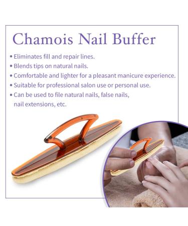 Chamois Buffer & Buffing Cream - Shine Dull Nails Softens Cuticles Fill & Repair Lines | 1.75 Oz Set - Buy Online on GoSupps.com