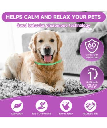 Woyamay Calm Collar for Dogs | Adjustable Sedative Collar for Stress Relief | Natural Pheromone Dog Collar - 60 Days Action - All Sizes (Green) - Buy Online on GoSupps.com