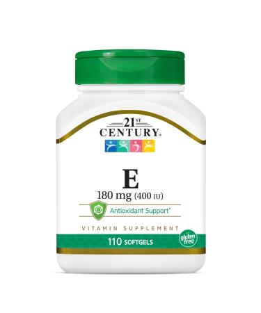 21st Century E 400 I.U. (Dl-Alpha) Softgels 110 Count (Pack of 2)