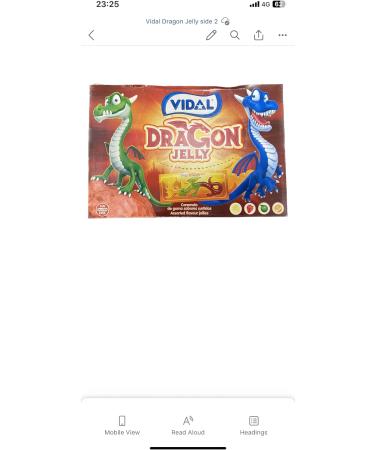 Vidal Dragon Jelly 11 x 2 x 33g 726g Assorted Flavour Jellies - Buy Online on GoSupps.com