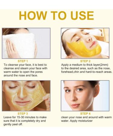 Rawisu 24K Gold Peel Off Mask Deep Cleansing Mask for Blackhead Remover and Dull Skin Tone Pore Shrinking Firming Oil Control 120G - Buy Online on GoSupps.com