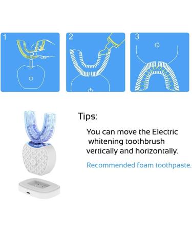 Ultrasonic Automatic Toothbrush IVYARD 360 AutoToothbrush for Adult 360 Auto Toothbrush Electric Teeth whitening Brush 360 Sonic Toothbrush for Adult with Timer & Wireless Charging (White) - Buy Online on GoSupps.com