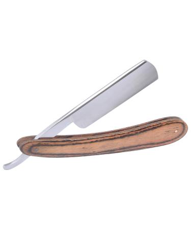 Professional razor shave shave 2 colored wooden handle hairstyle rust free shaving razor with a case of razor with a hollow cut and blade with gold etching