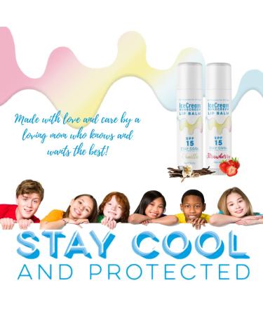 IceCream Sunscreen Lip Balms Sunburn Shield Lip Moisturizer Water-Resistant Sunblock for Lips Lip Care for All Ages Cruelty-Free & Sulfate-Free 4.5g Vanilla & Strawberry (Pack of 2) Vanilla & Chocolate 1 Count (Pack  - Buy Online on GoSupps.com