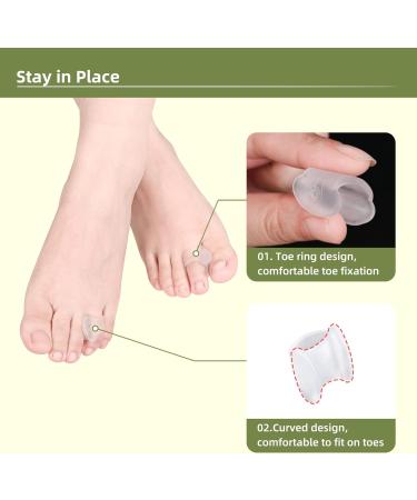 DYKOOK Pinky Toe Separator Gel Toe Spacers Straightener Hammer Toe Corrector for Feet Women and Man 10 Pcs/lot Pinky Toe Bunion Spreaders for Overlapping Toes Women - Buy Online on GoSupps.com