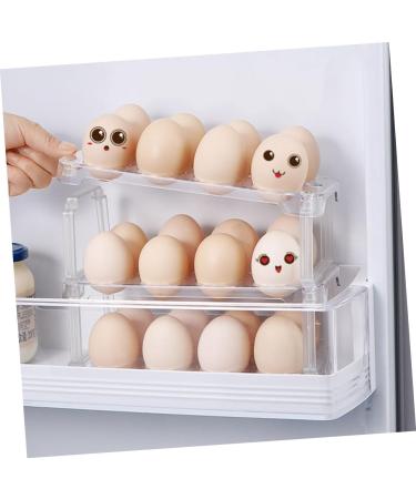 Zerodeko 2 Pcs Transparent Egg Lattice Plastic Drawers Fridge Egg Container Kitchen Supplies Eggs re-usable - Buy Online on GoSupps.com