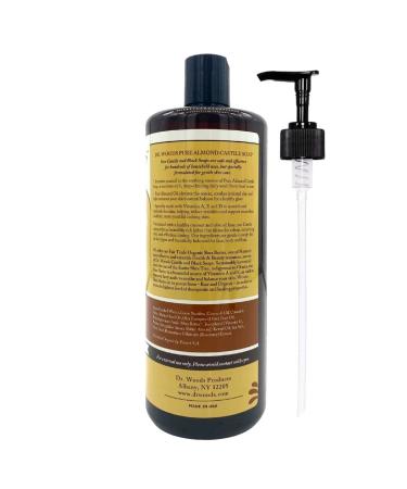 Dr. Woods Almond Castile Soap with Organic Shea Butter - 32 oz Pump Bottle - Buy Online on GoSupps.com