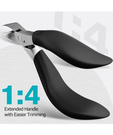 Professional Toenail Clippers Set for Thick Nails - Heavy Duty Large Nail Scissors for Men & Women - Long Handle Safety Design - Ideal for Elderly and Ingrown Nails - RONAVO Thick Nails Kit - Buy Online on GoSupps.com