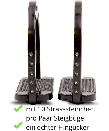 Buy Extra Light Aluminum Amka Stirrup with Rhinestones - Wide Tread Dark Brown & Light Brown Options - International Shipping Available - Buy Online on GoSupps.com
